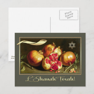 Rosh Hashanah Joodse nieuwjaarskunst Briefkaart