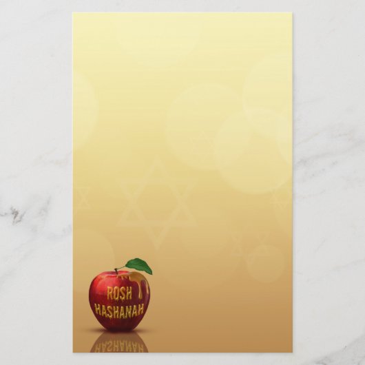 Rosh Hashanah Jwish New Year Honey Apple Briefpapier (Voorkant)