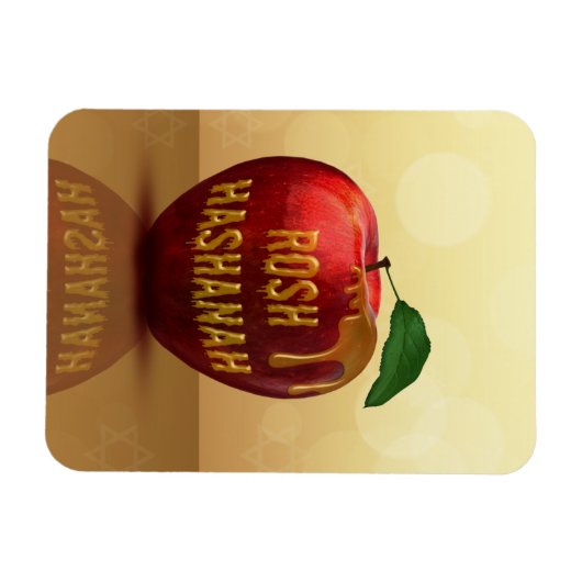 Rosh Hashanah Jwish New Year Honey Apple Magneet (Horizontaal)