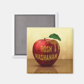 Rosh Hashanah Jwish New Year Honey Apple Magneet (Voorkant / Achterkant)