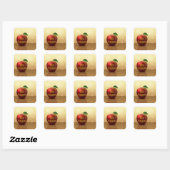 Rosh Hashanah Jwish New Year Honey Apple Vierkante Sticker (Vel)
