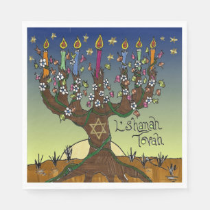 Rosh Hashanah L'Shanah Tovah Levensboom Servetten