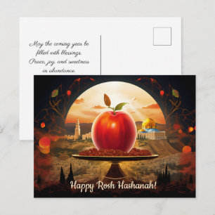 ✡️ Rosh Hashanah met Koepel van Rock & appel Briefkaart