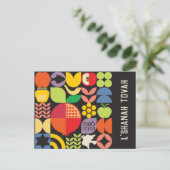 Rosh Hashanah Modern Colorful Post Kaart (Staand voorkant)