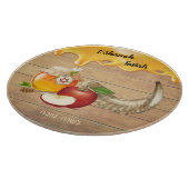 Rosh Hashanah New Year Honey Apples Challah Snijplank (Hoek)