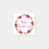 Rosh Hashanah New Year Pomegranate Flower Wreath Post-it® Notes (Voorkant)
