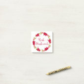 Rosh Hashanah New Year Pomegranate Flower Wreath Post-it® Notes (Op bureau)