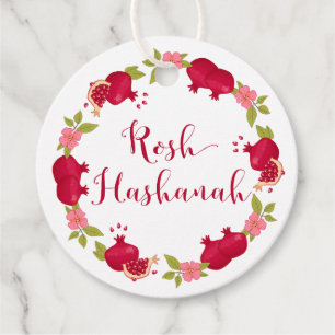 Rosh Hashanah Nieuwjaar Pomegranate Flower Gift La Bedankjes Labels
