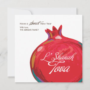 Rosh Hashanah Pomegranate Flat Kaart