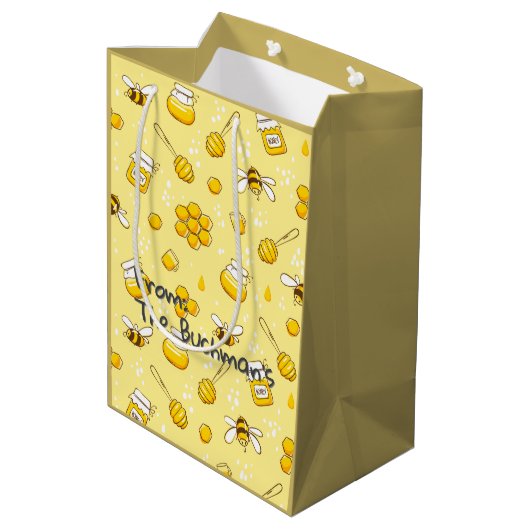 Rosh Hashanah Shana Tova  Leuke Naam Gift Bag Medium Cadeauzakje (Achterkant Gekanteld)