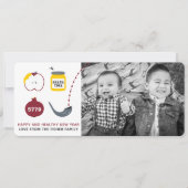 Rosh Hashanah Shofar Pommes Cartes photos - Rouge (Devant)