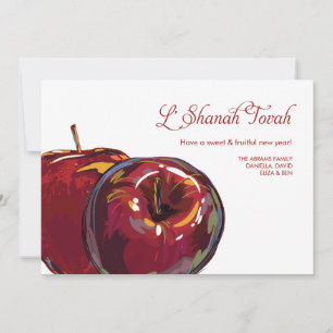 Rosh Hashanah Sweet Apples Flat Card Feestdagenkaart