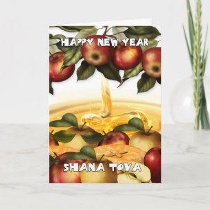 Rosh Hashanah Wenskaart met appels Feestdagen Kaart