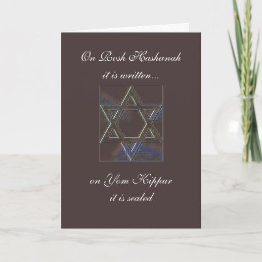 Rosh Hashanah /Yom Kippur+Star of David Kaart (Voorkant)
