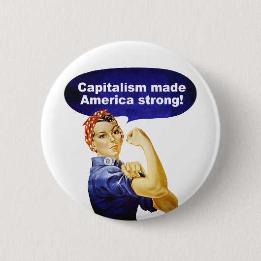 Rosie de knop Riveter-Capitalisme Ronde Button 5,7 Cm (Voorkant)