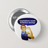 Rosie de knop Riveter-Capitalisme Ronde Button 5,7 Cm (Voorkant /achterkant)