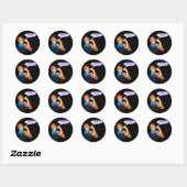 Rosie de Riveter Borstkanker Charity Design Ronde Sticker (Vel)