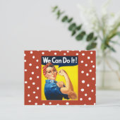 Rosie de Riveter Briefkaart (Staand voorkant)