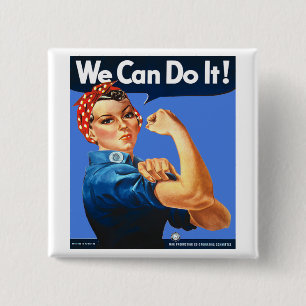 Rosie de Riveter Button Badge