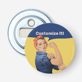 Rosie de Riveter Button Flesopener