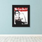 Rosie de Riveter Canvas Afdruk (Insitu (Houten vloer))