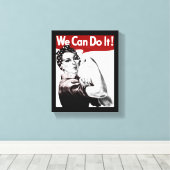Rosie de Riveter Canvas Afdruk (Insitu (Houten vloer))