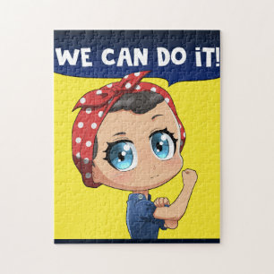 Rosie de Riveter die we kunnen doen het Chibi Girl Legpuzzel