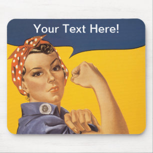 Rosie de Riveter die we kunnen doen. jouw tekst hi Muismat