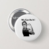 Rosie de Riveter die we kunnen doen Ronde Button 5,7 Cm (Voorkant /achterkant)