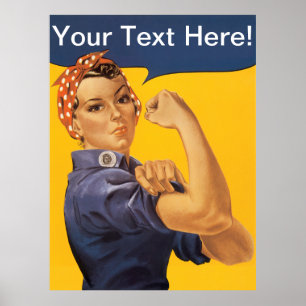 Rosie de Riveter die we kunnen doen.  tekst Poster