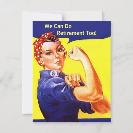 Rosie de riveter die we kunnen uitnodigen kaart (Voorkant)