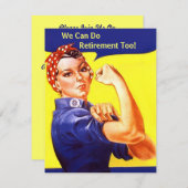Rosie de riveter die we kunnen uitnodigen kaart (Voorkant / Achterkant)