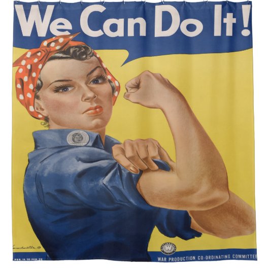 Rosie de Riveter Douchegordijn (Voorkant)