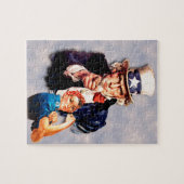 Rosie de Riveter en het ontwerp van oom Sam Legpuzzel (Horizontaal)