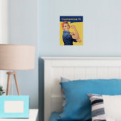 Rosie de Riveter Folie Afdrukken (Insitu (Slaapkamer))