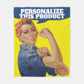 Rosie de Riveter gemakkelijk te personaliseren Fleece Deken (Voorkant)