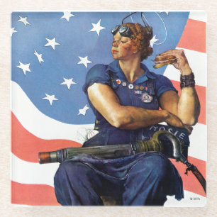"Rosie de Riveter" Glazen Onderzetter