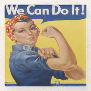 Rosie de Riveter Glazen Onderzetter