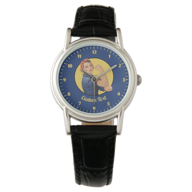 Rosie de Riveter Grote Klok Horloge (Voorkant)