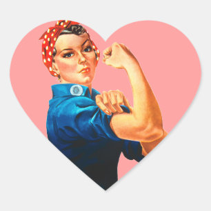 Rosie de Riveter Hart Sticker