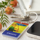 Rosie de Riveter Heilige Rosary Sleutelhanger (Voorkant Rechts)