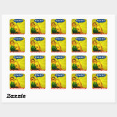 Rosie de Riveter Heilige Rozenkrans gepersonalisee Vierkante Sticker (Vel)