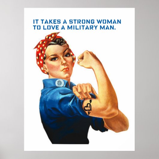 ROSIE DE RIVETER - "Het kost een sterke vrouw..." Poster (Voorkant)
