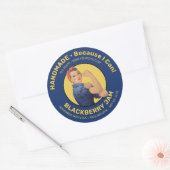 Rosie de Riveter Jar Round Sticker (Envelop)