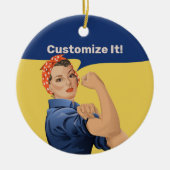 Rosie de Riveter Keramisch Ornament (Voorkant)