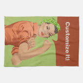 Rosie de Riveter Kitchen Towel Theedoek (Horizontaal)