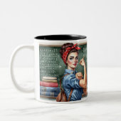 Rosie de Riveter Leraar Tweekleurige Koffiemok (Links)