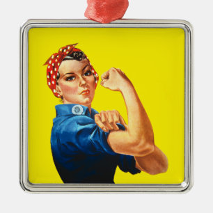 Rosie De Riveter Metalen Ornament