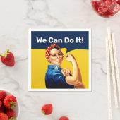 Rosie de Riveter | Napkin | Aangepaste tekst Servet (Insitu)