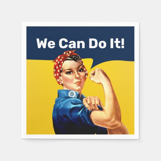 Rosie de Riveter | Napkin | Aangepaste tekst Servet (Voorkant)